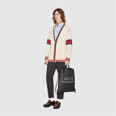 backpack men gucci|gucci print backpack for men.